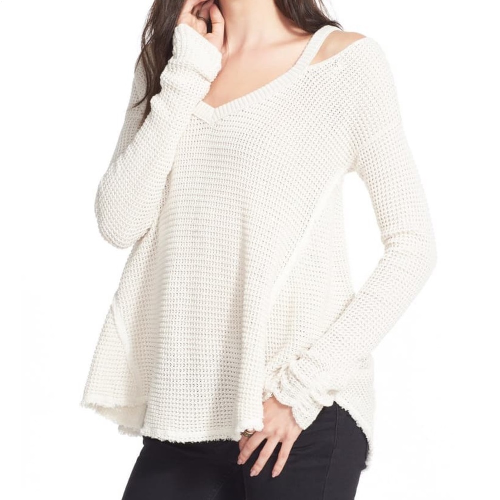 Free People cold shoulder sweater